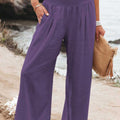 Full Size Smocked Waist Wide Leg Pants - Refine 1977