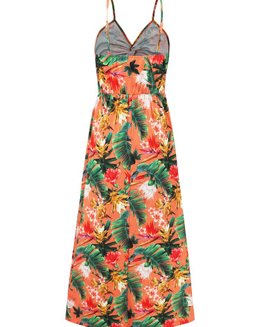 Twisted Printed V-Neck Cami Dress - Refine 1977