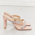 MMShoes Leave A Little Sparkle Rhinestone Block Heel Sandal in Pink - Refine 1977