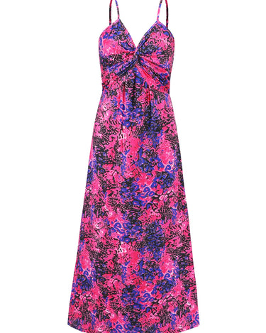 Twisted Printed V-Neck Cami Dress - Refine 1977