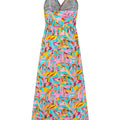 Twisted Printed V-Neck Cami Dress - Refine 1977