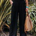 Full Size Smocked Waist Wide Leg Pants - Refine 1977