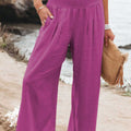 Full Size Smocked Waist Wide Leg Pants - Refine 1977