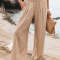 Full Size Smocked Waist Wide Leg Pants - Refine 1977