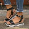 Rope Bottom Platform Sandals - Refine 1977