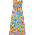 Twisted Printed V-Neck Cami Dress - Refine 1977