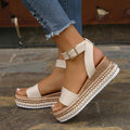 Rope Bottom Platform Sandals - Refine 1977