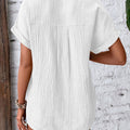 Textured Button Up Short Sleeve Shirt - Refine 1977